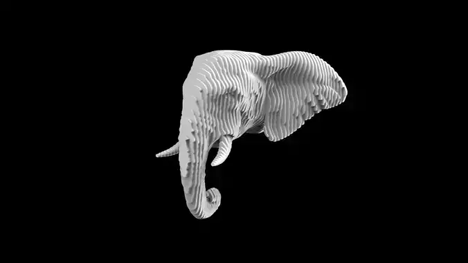 elephant head Slice Form - parametric - multiLayer