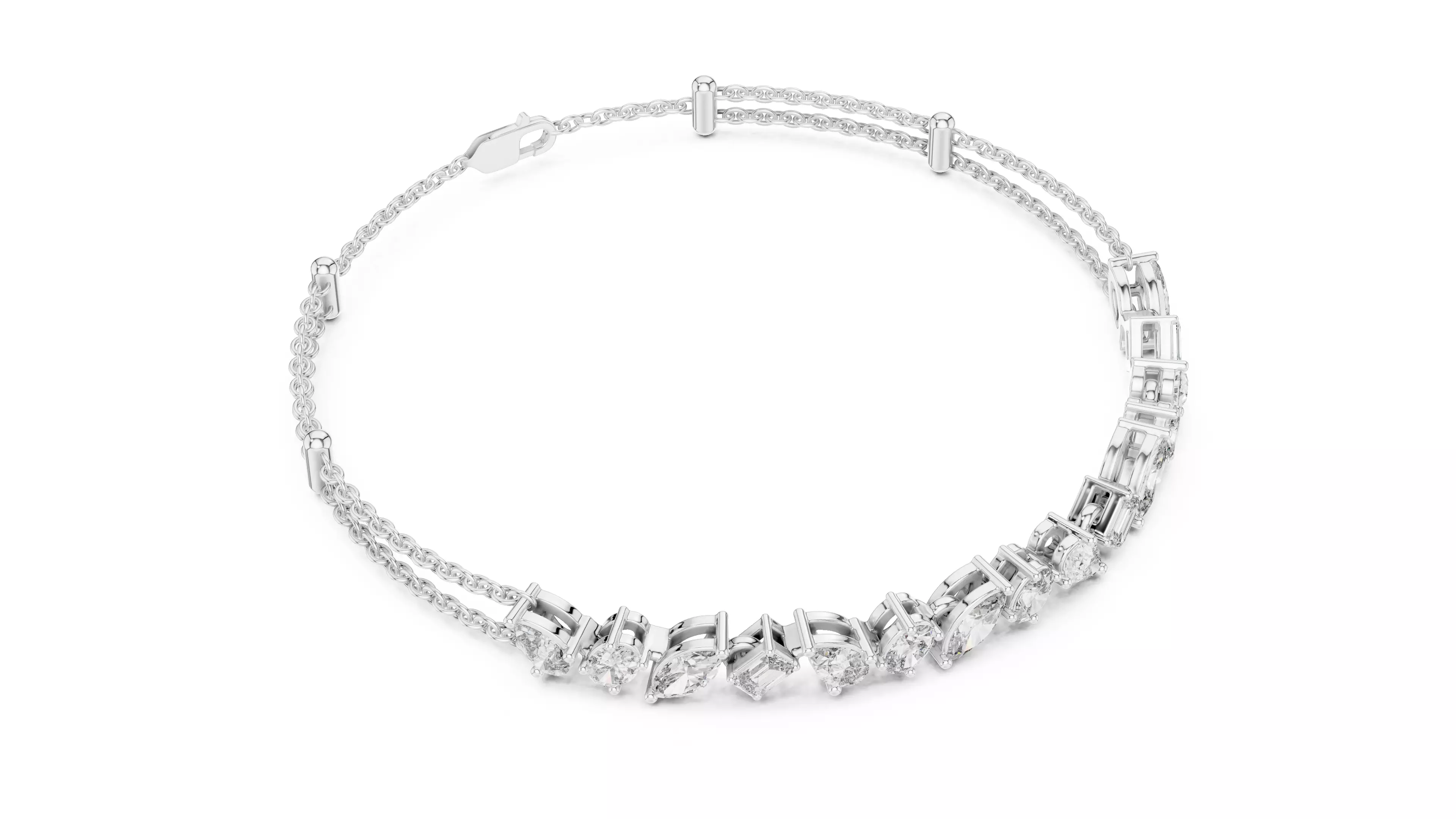 Tennis Bracelet 3dm stl renders Animation video details  3D print model_5