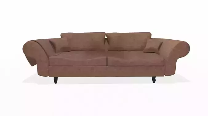 Leather Sofa PBR Textured Low-poly 3D model