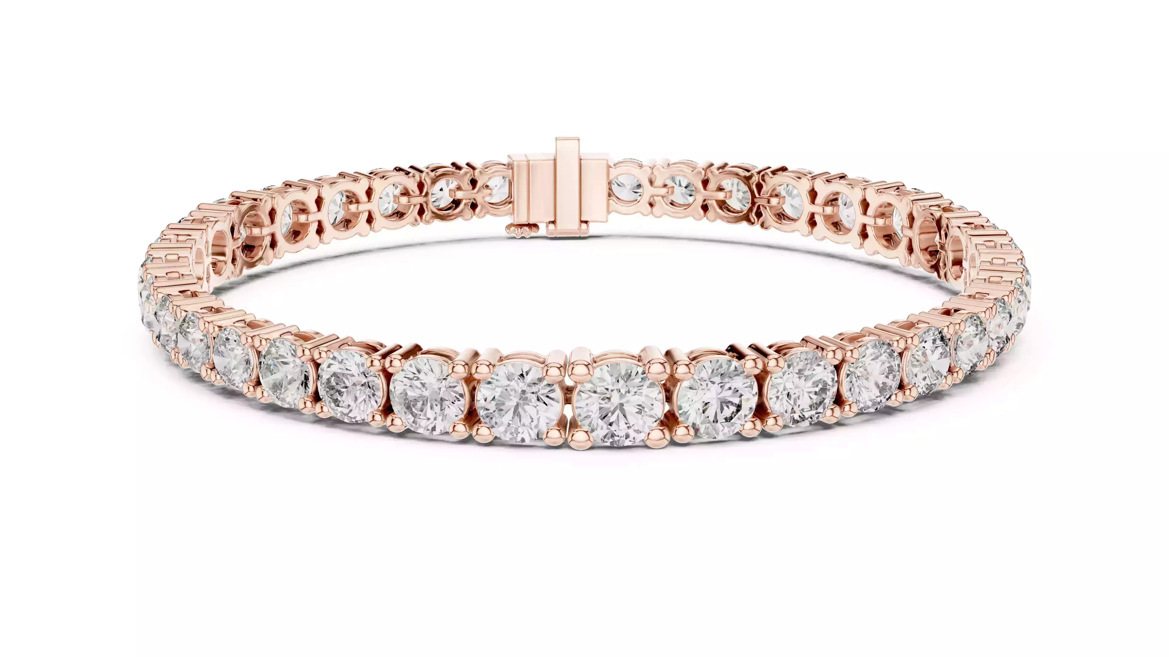 Tennis Bracelet with 5 diamond sizes 3d model animation renders 3D print model