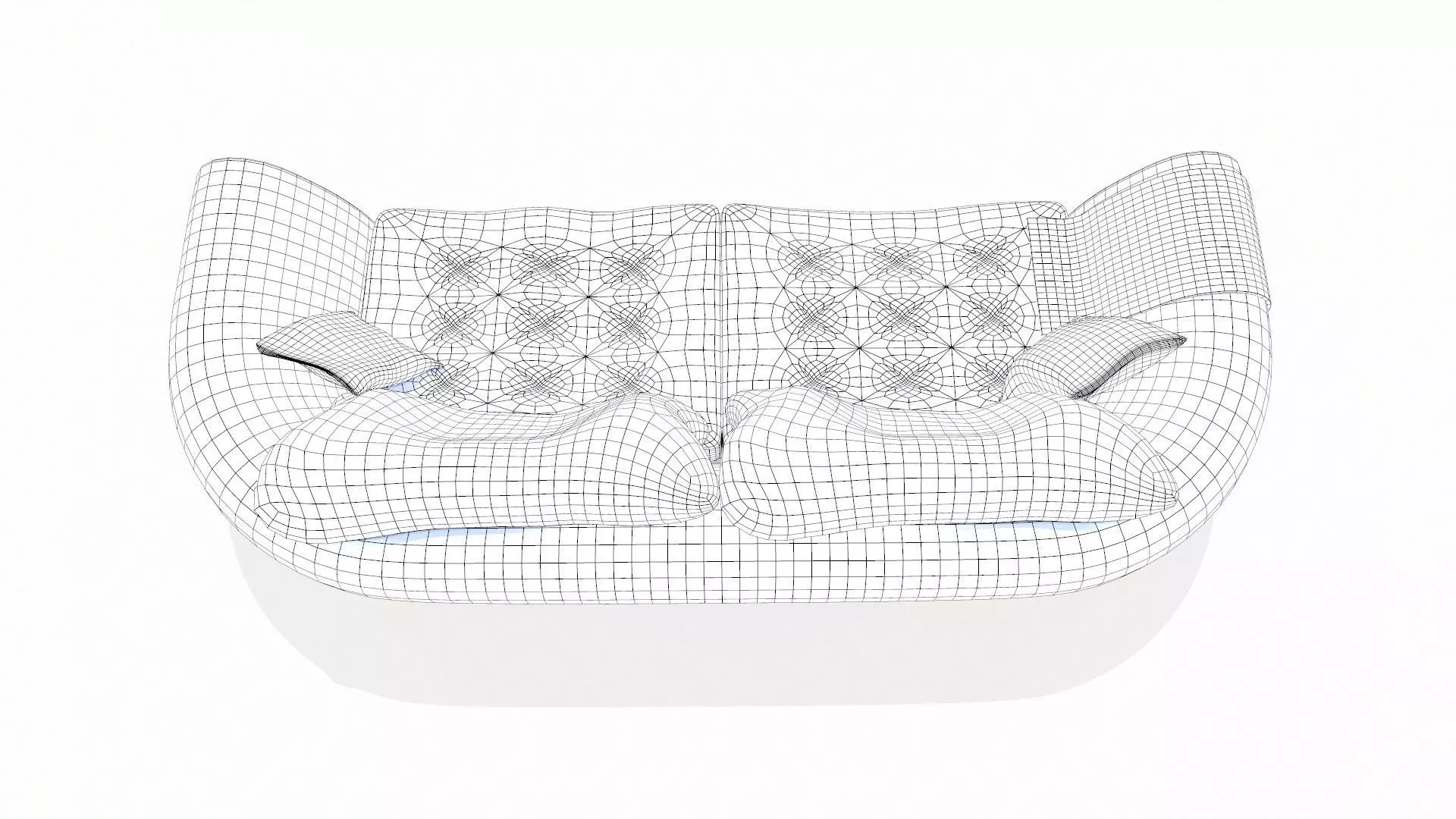 Fabric Sofa PBR Textured 2 Colors Low-poly 3D model_13