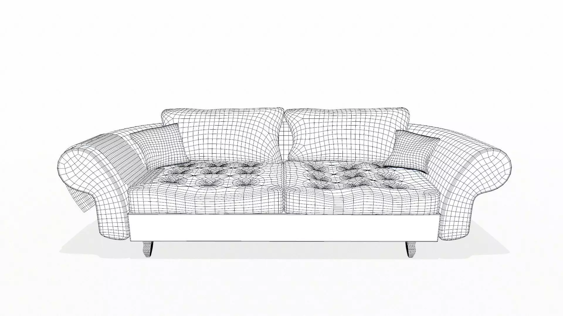 Fabric Sofa PBR Textured 2 Colors Low-poly 3D model_10