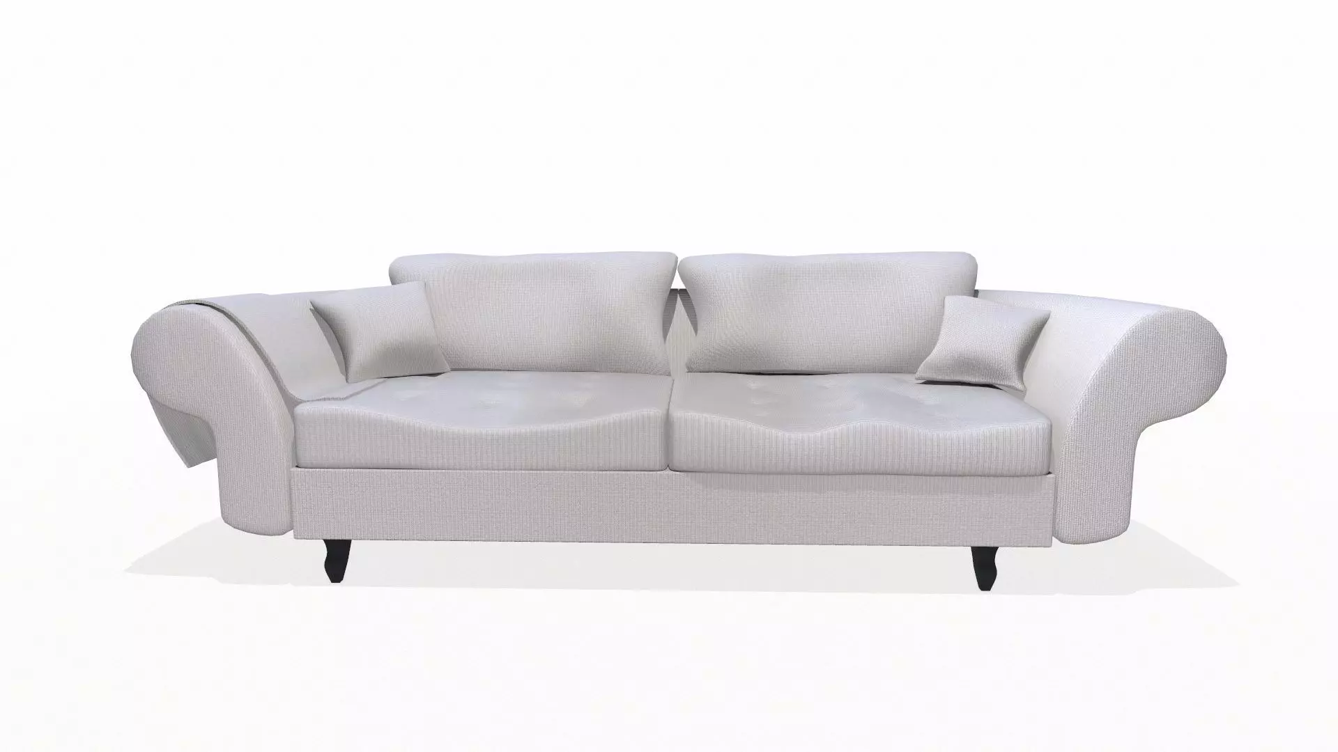 Fabric Sofa PBR Textured 2 Colors Low-poly 3D model_5