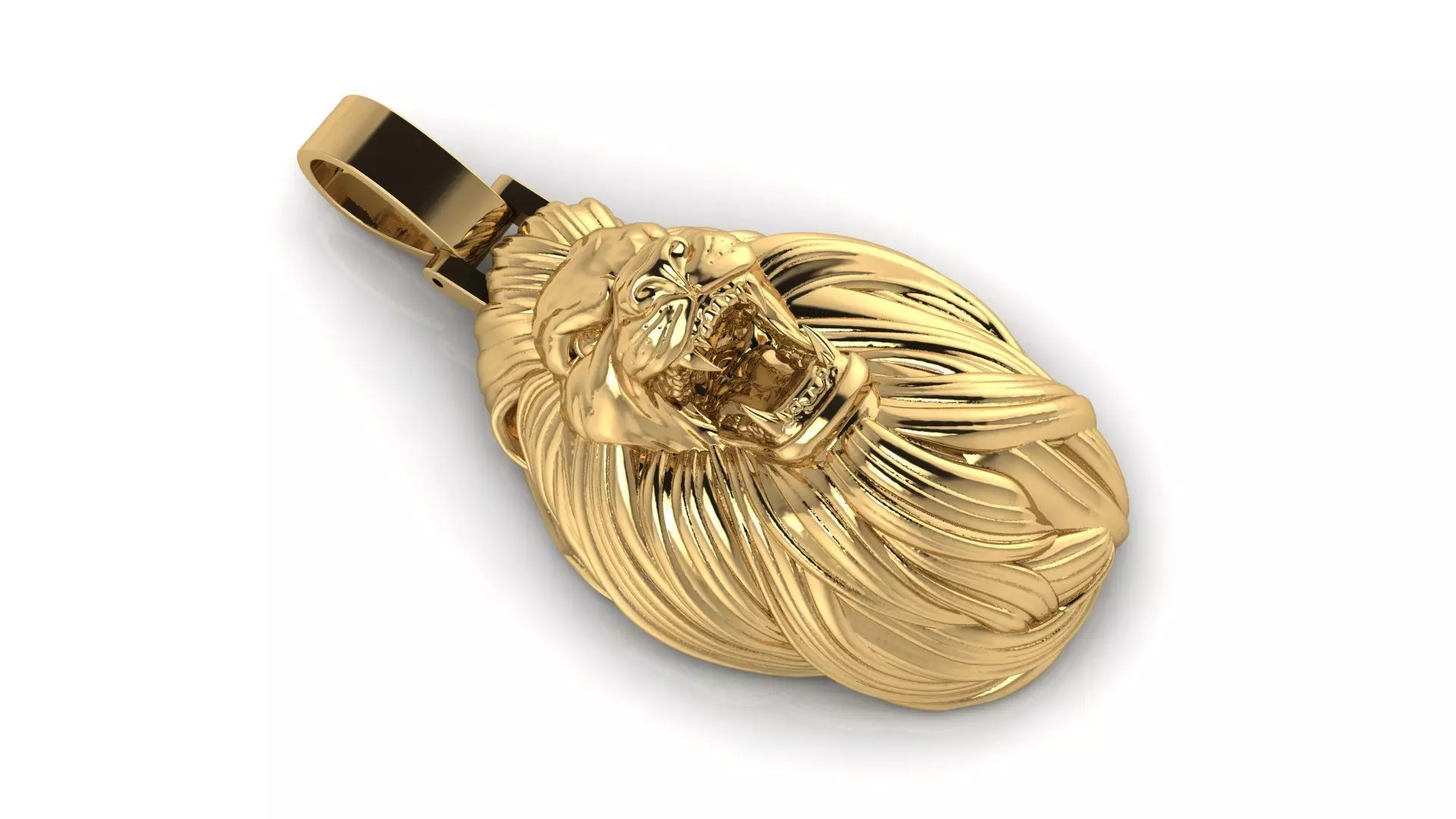Lion head Pendant 3D print model_0
