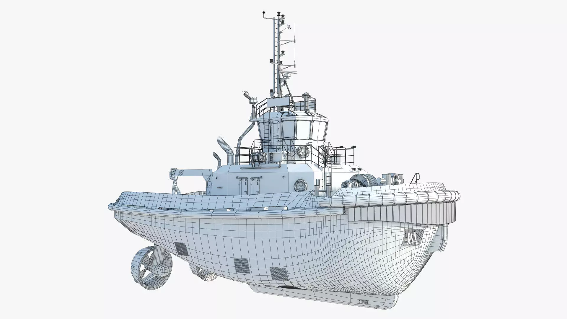 Tugboat - Hi-Quality and Realistic 3D Model 3D model_6
