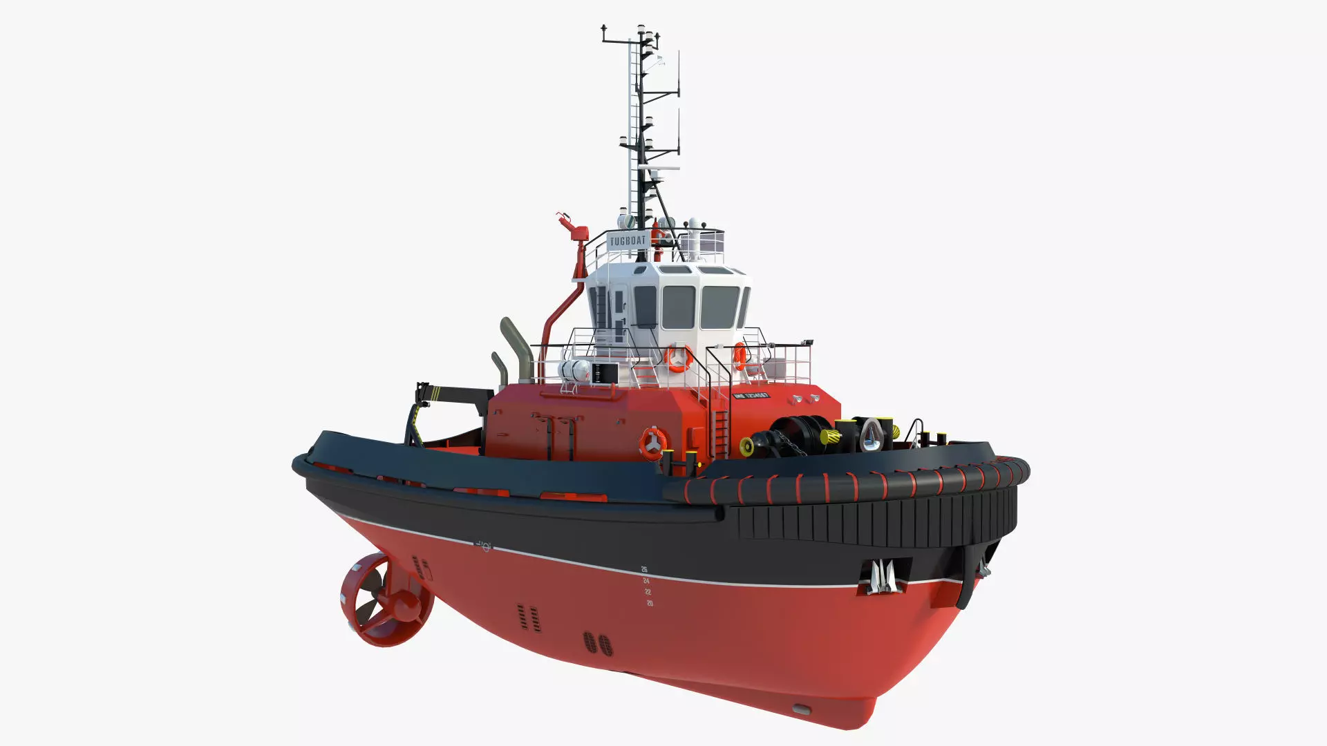 Tugboat - Hi-Quality and Realistic 3D Model 3D model_1