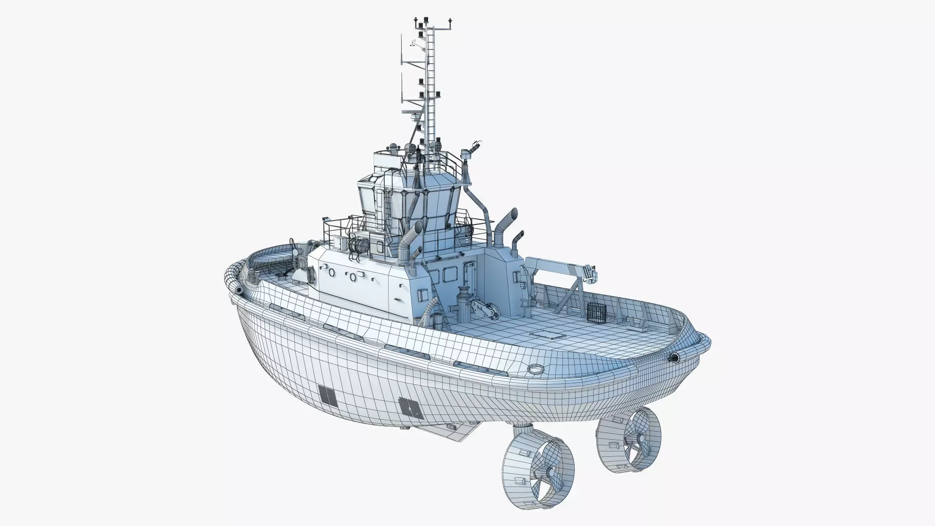 Tugboat - Hi-Quality and Realistic 3D Model 3D model_7