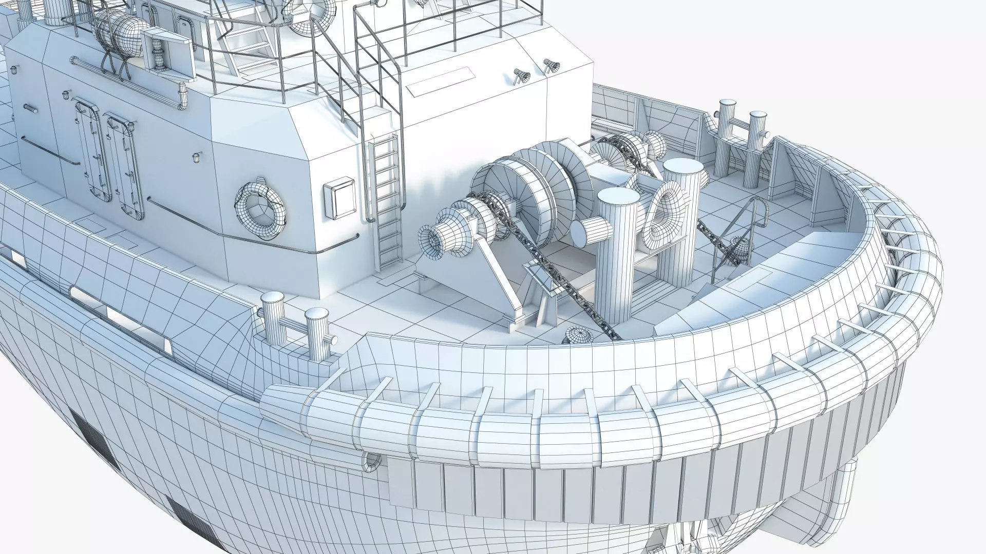 Tugboat - Hi-Quality and Realistic 3D Model 3D model_9