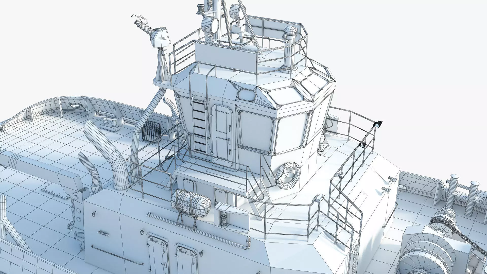 Tugboat - Hi-Quality and Realistic 3D Model 3D model_10