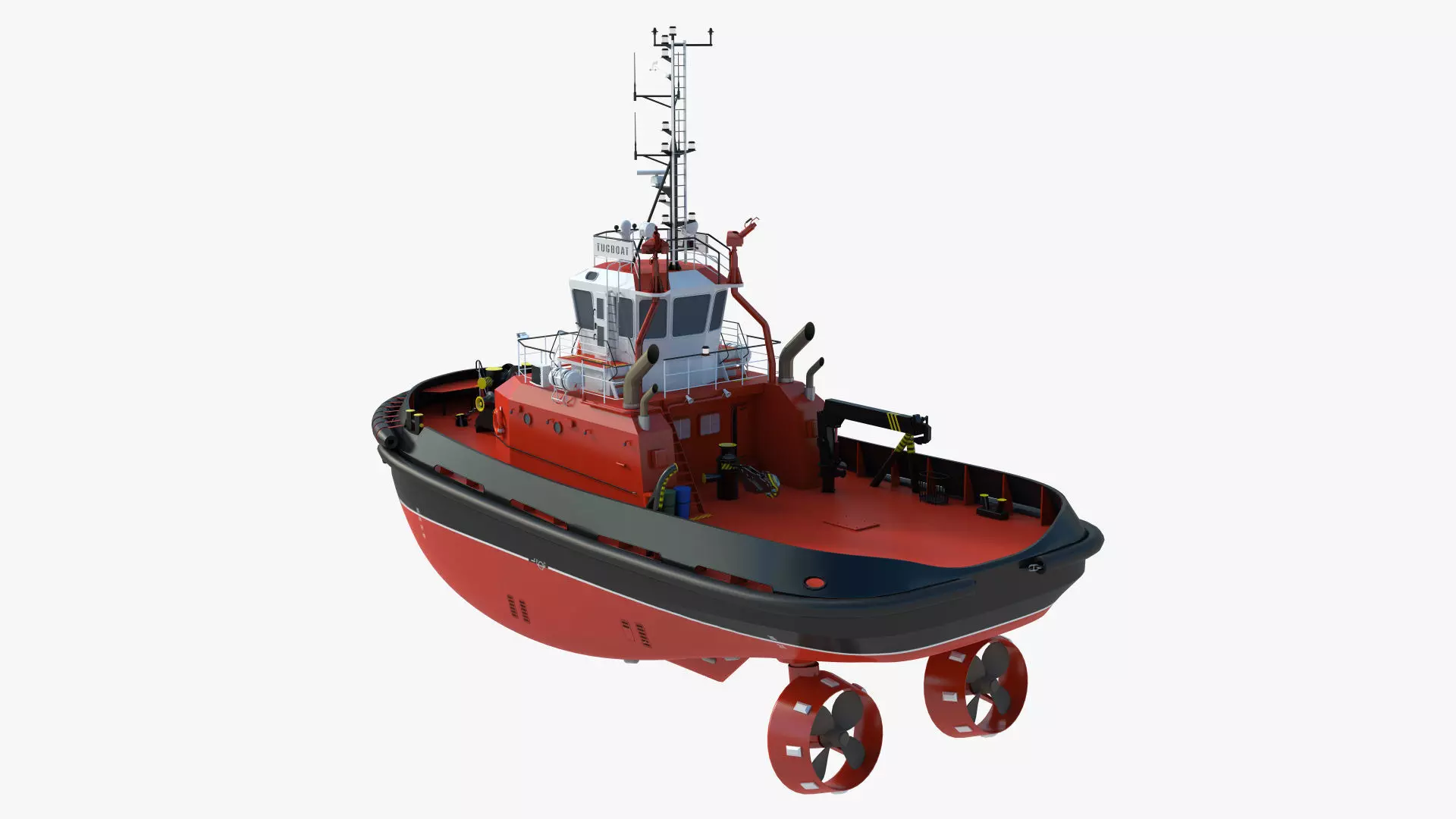 Tugboat - Hi-Quality and Realistic 3D Model 3D model_4