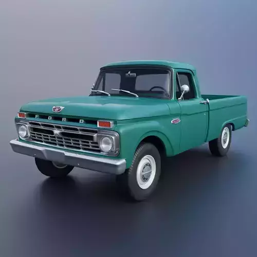 Pickup Truck F100 Short Bed 1966 3D print model