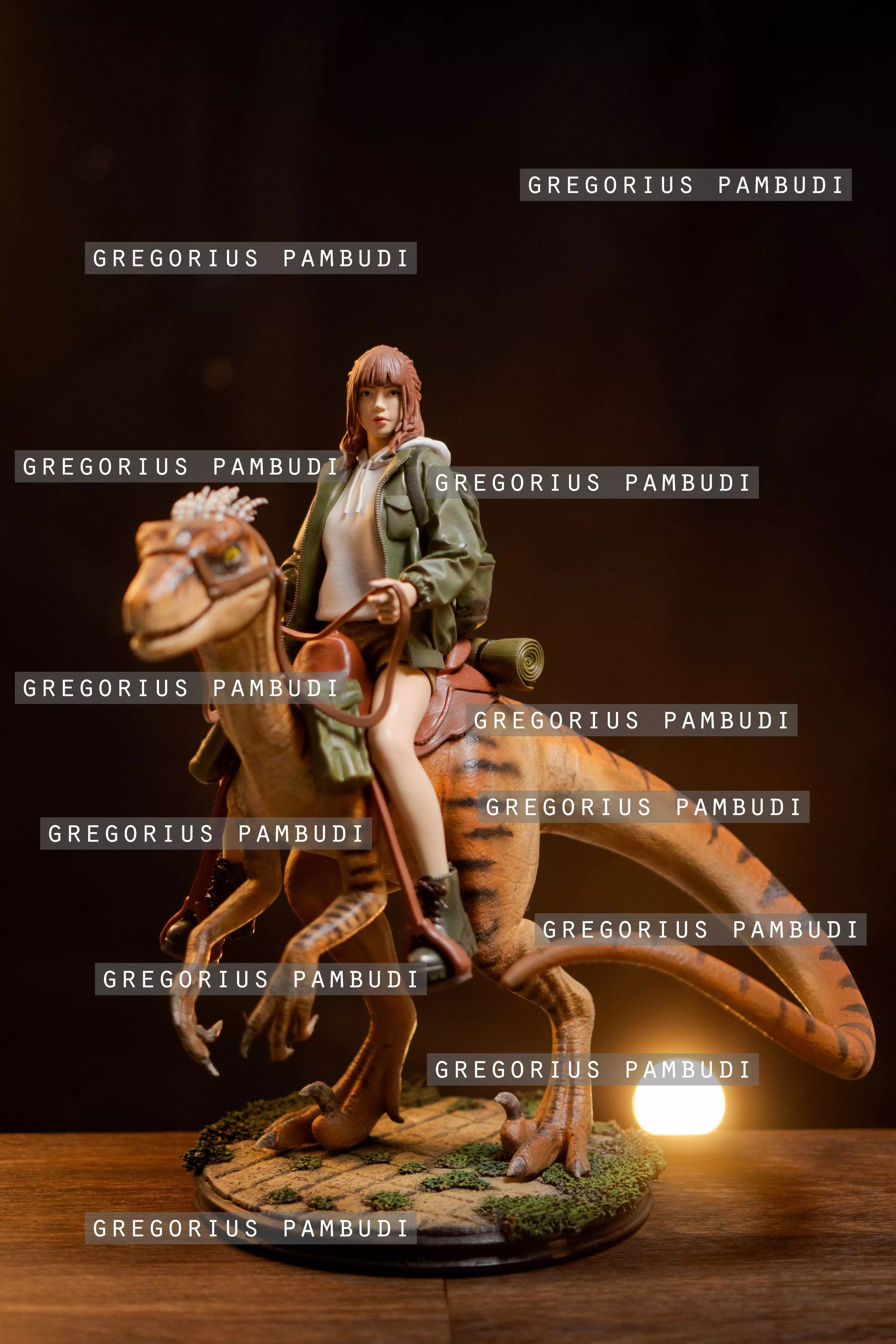 Raptor Rider Statue 3d Printable 3D print model