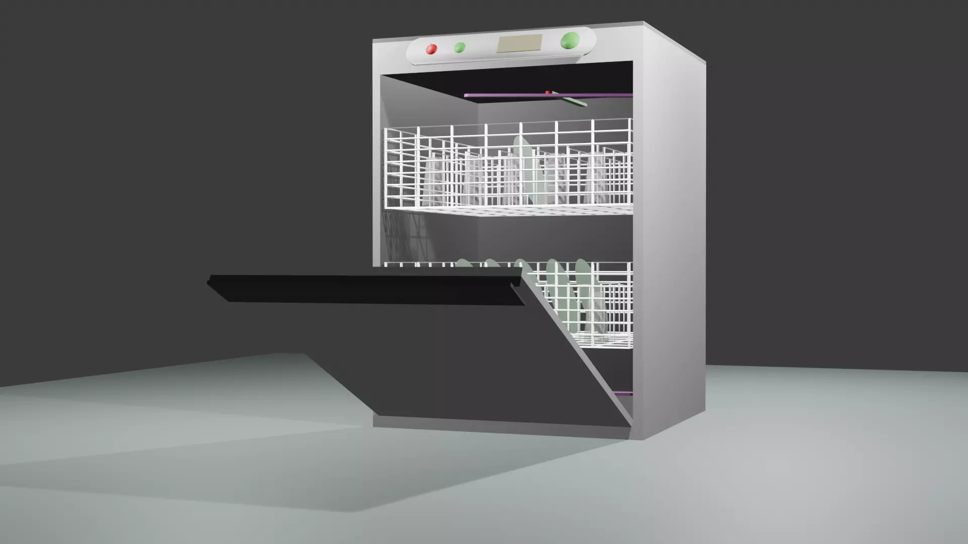 Dish washer Free 3D model_0