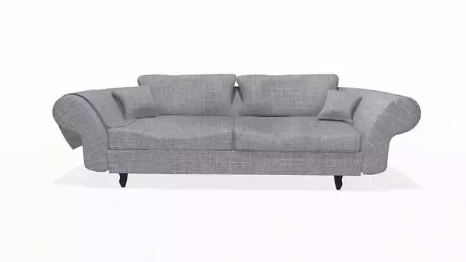 Fabric Sofa PBR Textured Low-poly 3D model