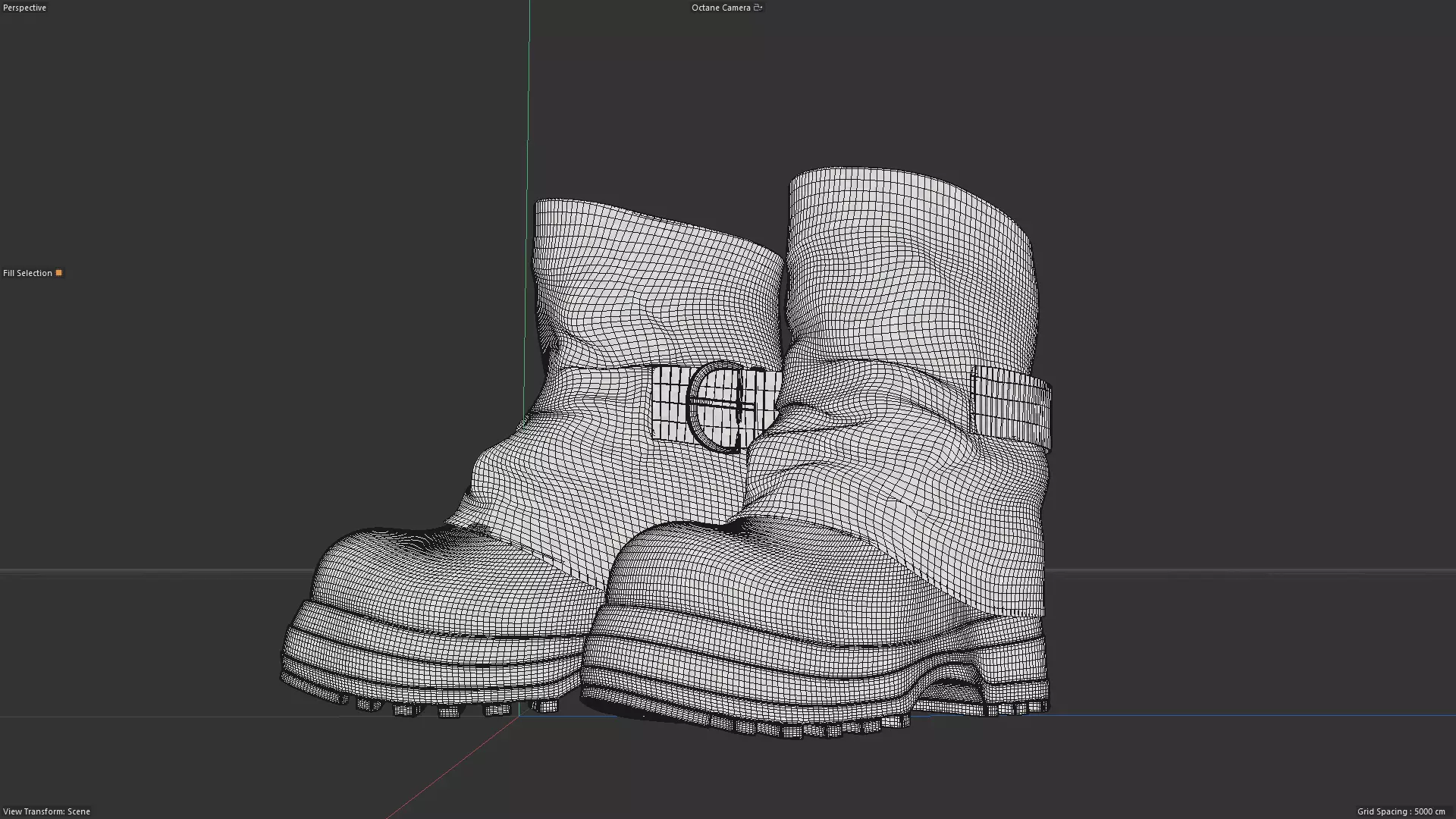 Leather shoes pack Low-poly 3D model_16