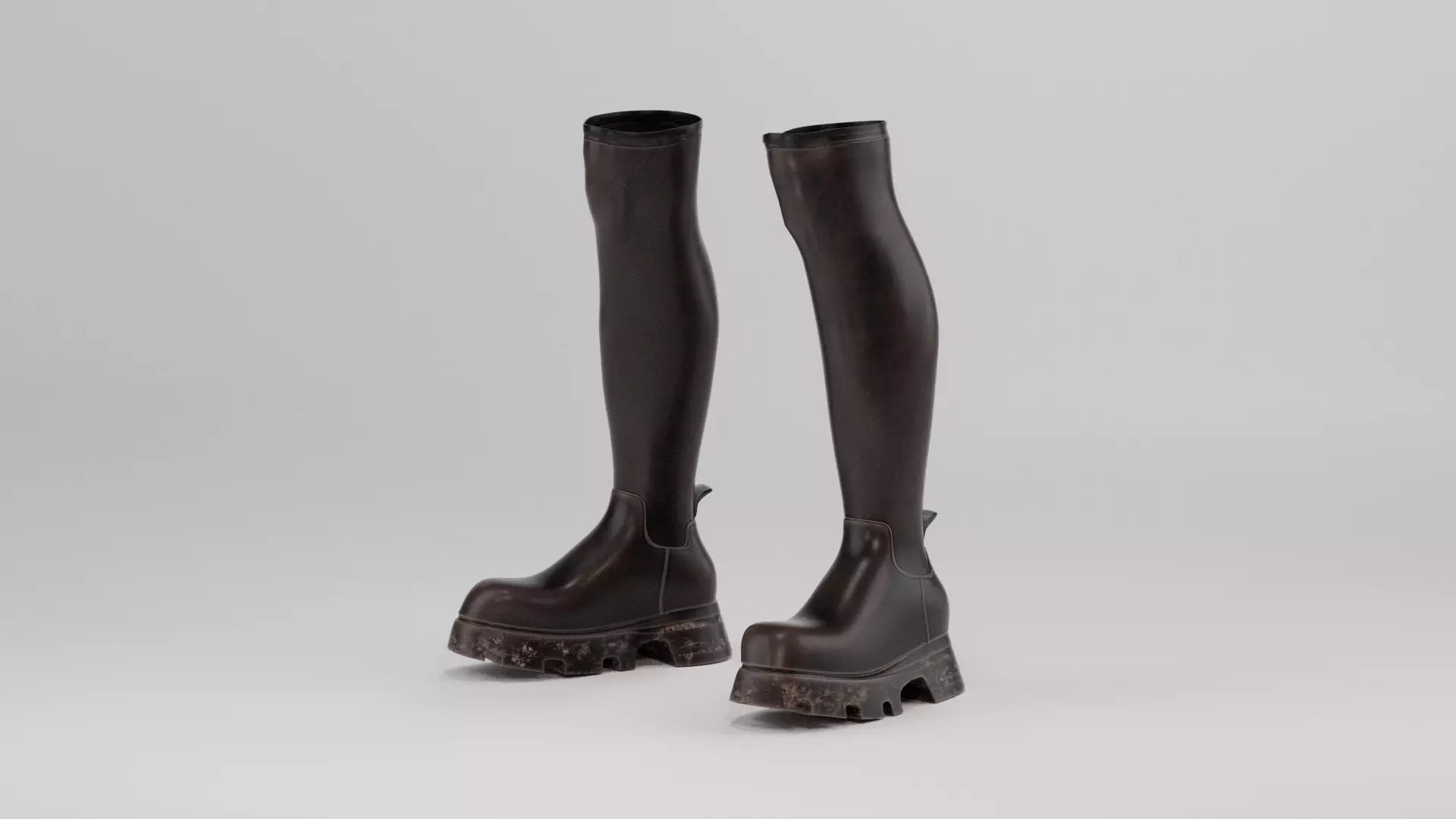 Leather shoes pack Low-poly 3D model_9