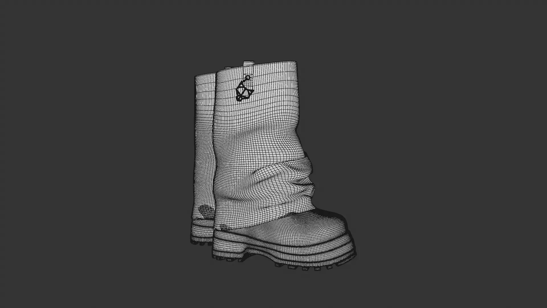 Leather shoes pack Low-poly 3D model_8