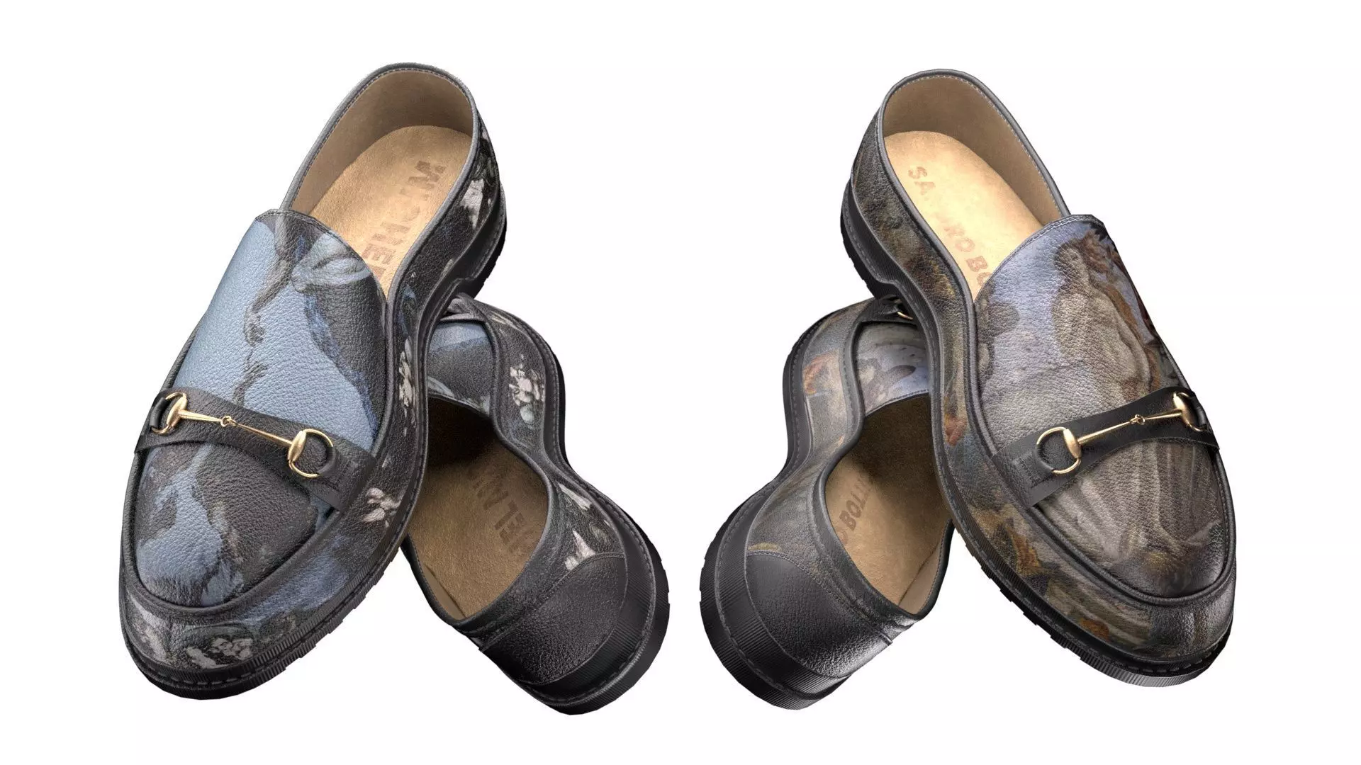 Leather shoes pack Low-poly 3D model_1