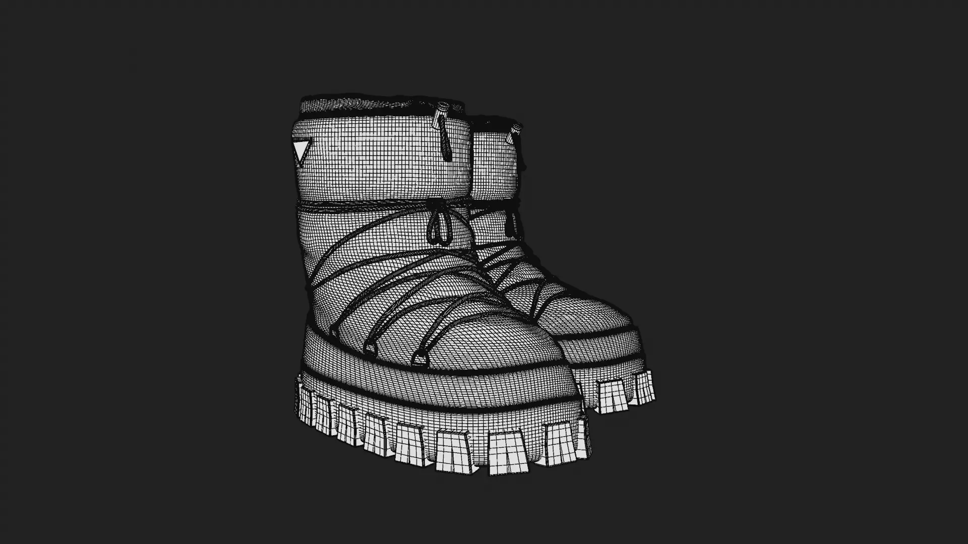 Leather shoes pack Low-poly 3D model_4