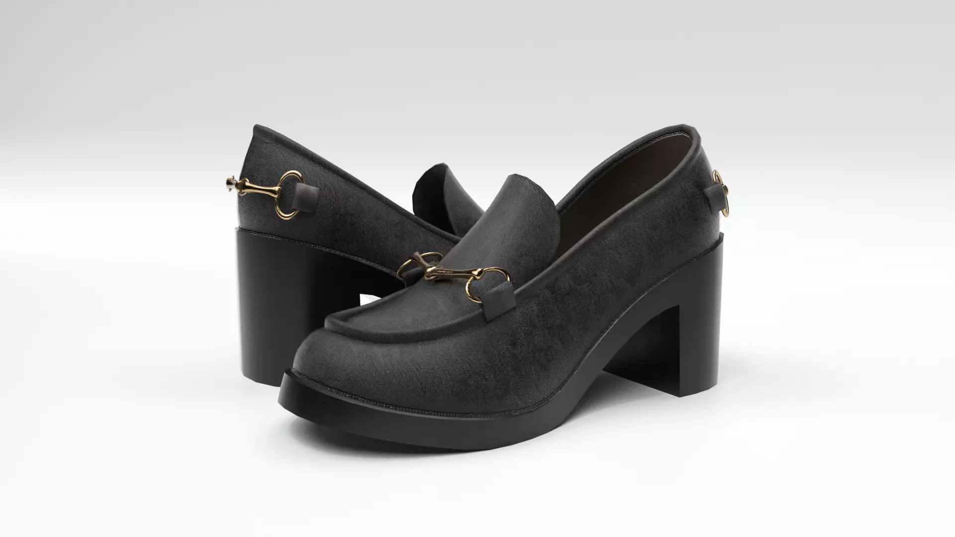 Leather shoes pack Low-poly 3D model_13