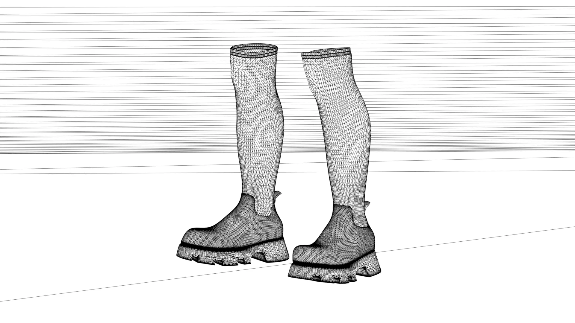 Leather shoes pack Low-poly 3D model_10