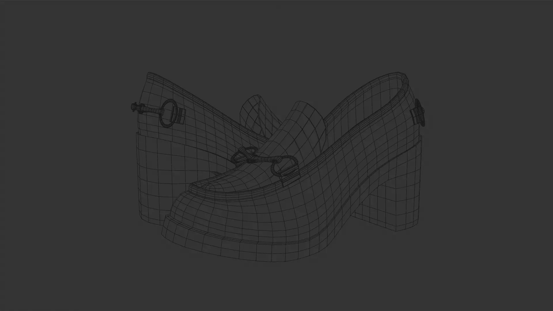 Leather shoes pack Low-poly 3D model_14