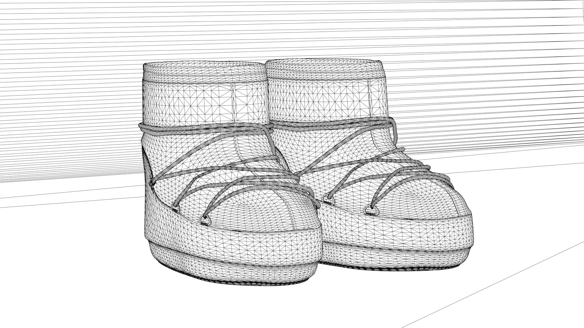 Leather shoes pack Low-poly 3D model_12