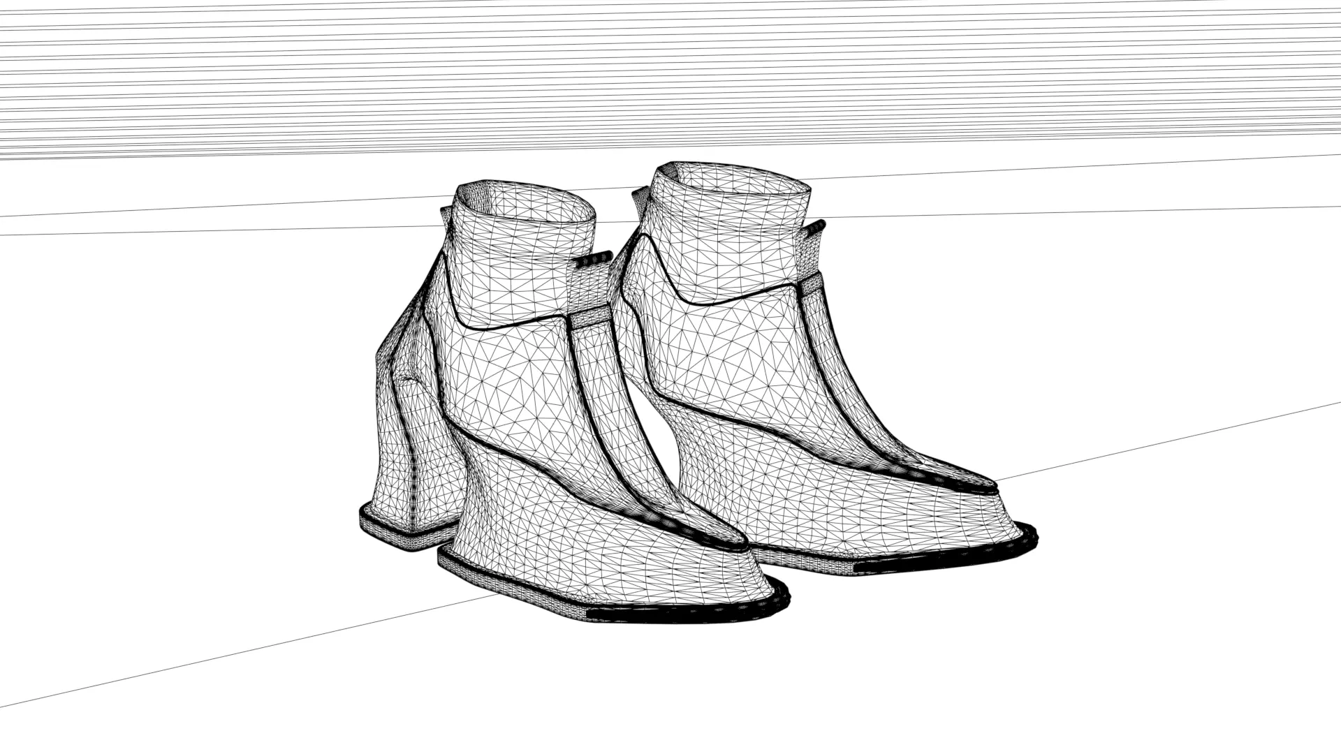 Leather shoes pack Low-poly 3D model_20