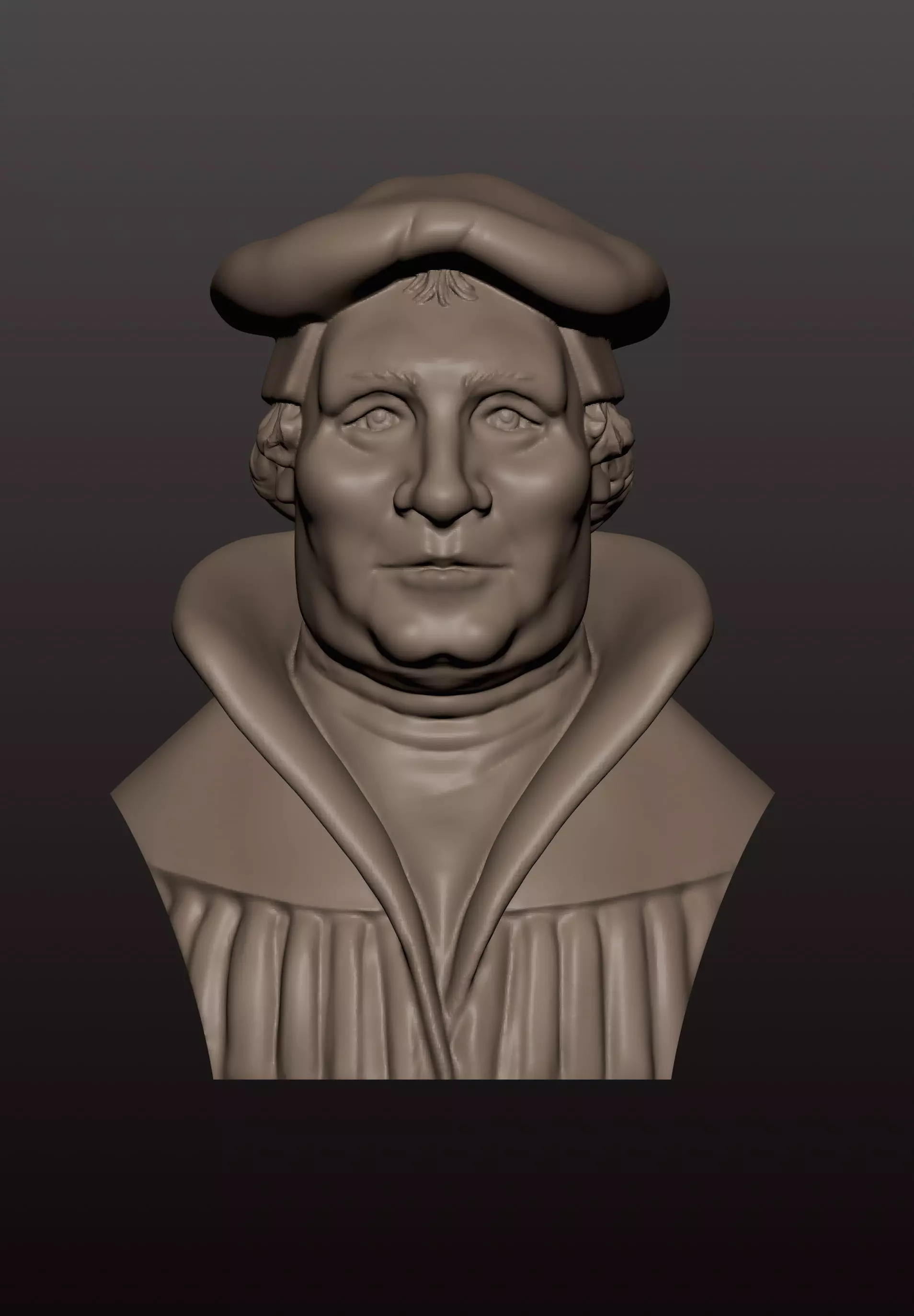 Martin Luther Bust 3D print model_2