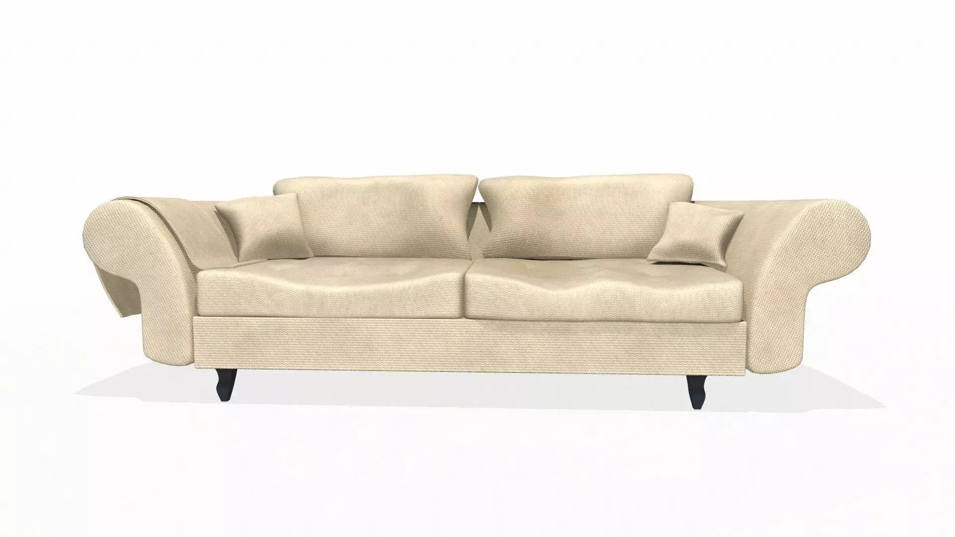 Fabric Sofa PBR Textured Low-poly 3D model_3