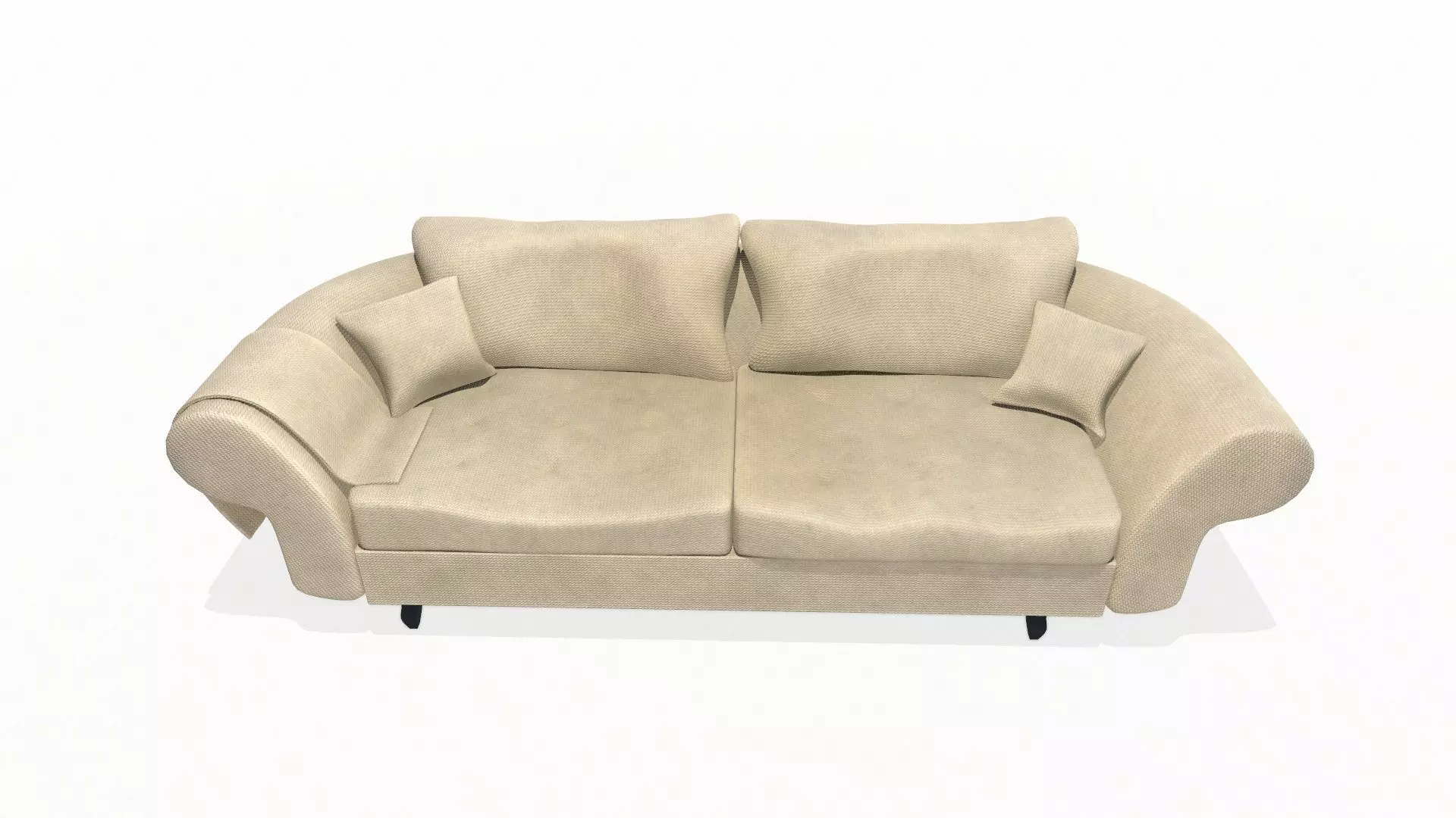 Fabric Sofa PBR Textured Low-poly 3D model_4