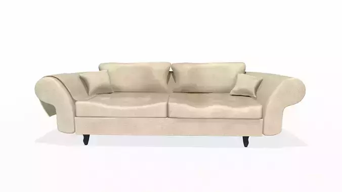 Fabric Sofa PBR Textured Low-poly 3D model