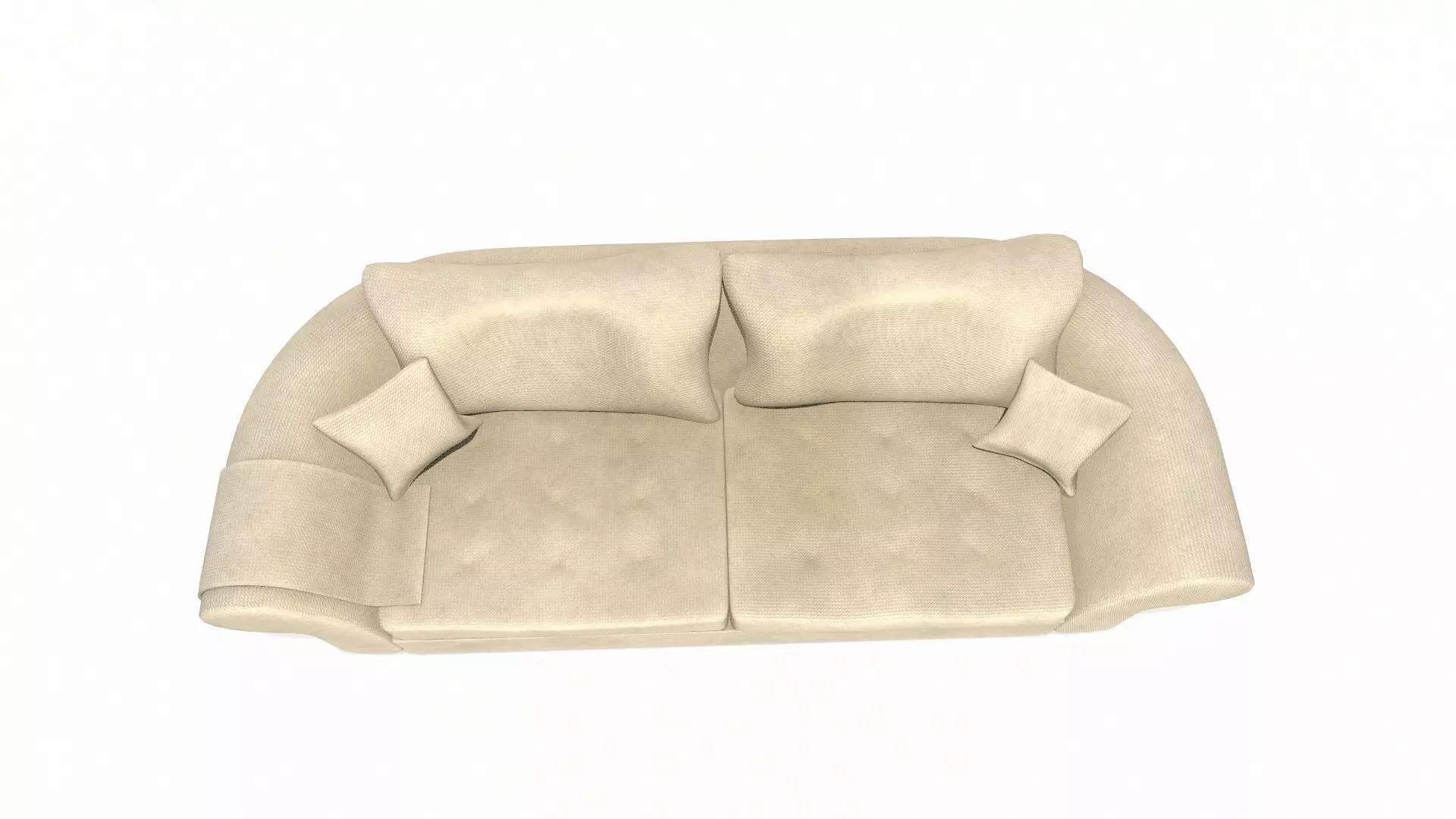 Fabric Sofa PBR Textured Low-poly 3D model_2