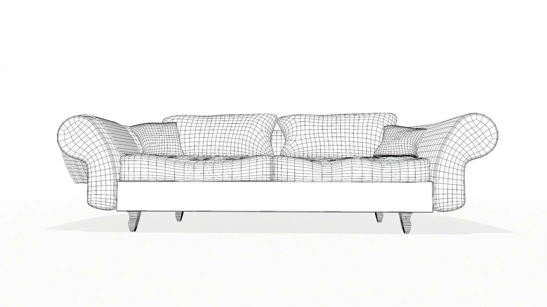 Fabric Sofa PBR Textured Low-poly 3D model_9