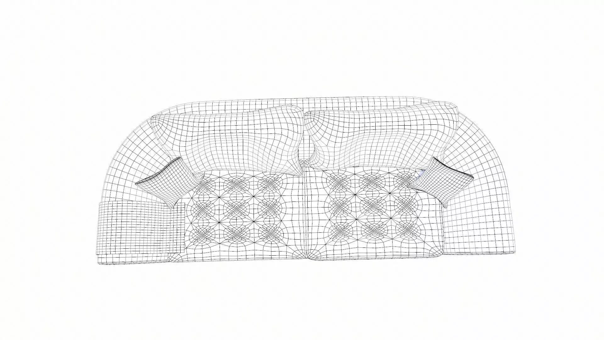 Fabric Sofa PBR Textured Low-poly 3D model_10