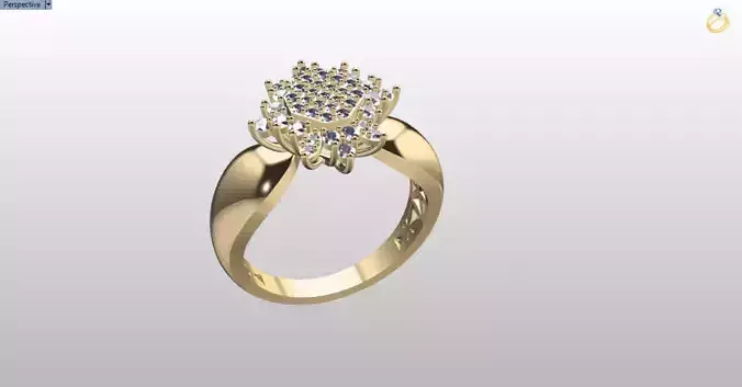 flower modern wedding solitaire 