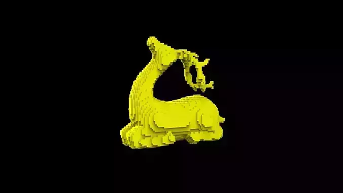 deer voxel 3D print model