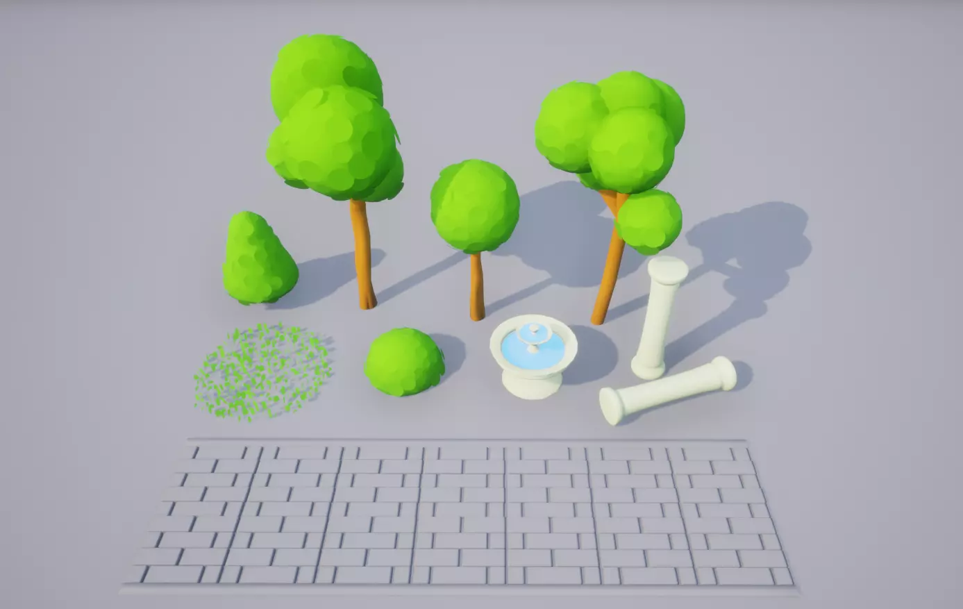 Stylized Low-Poly Game Ready Asset Pack Low-poly 3D model_0