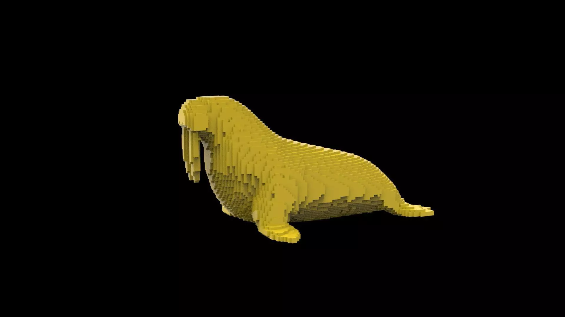 Walrus voxel 3D print model