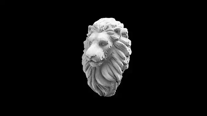 lion head Slice Form - parametric - multiLayer