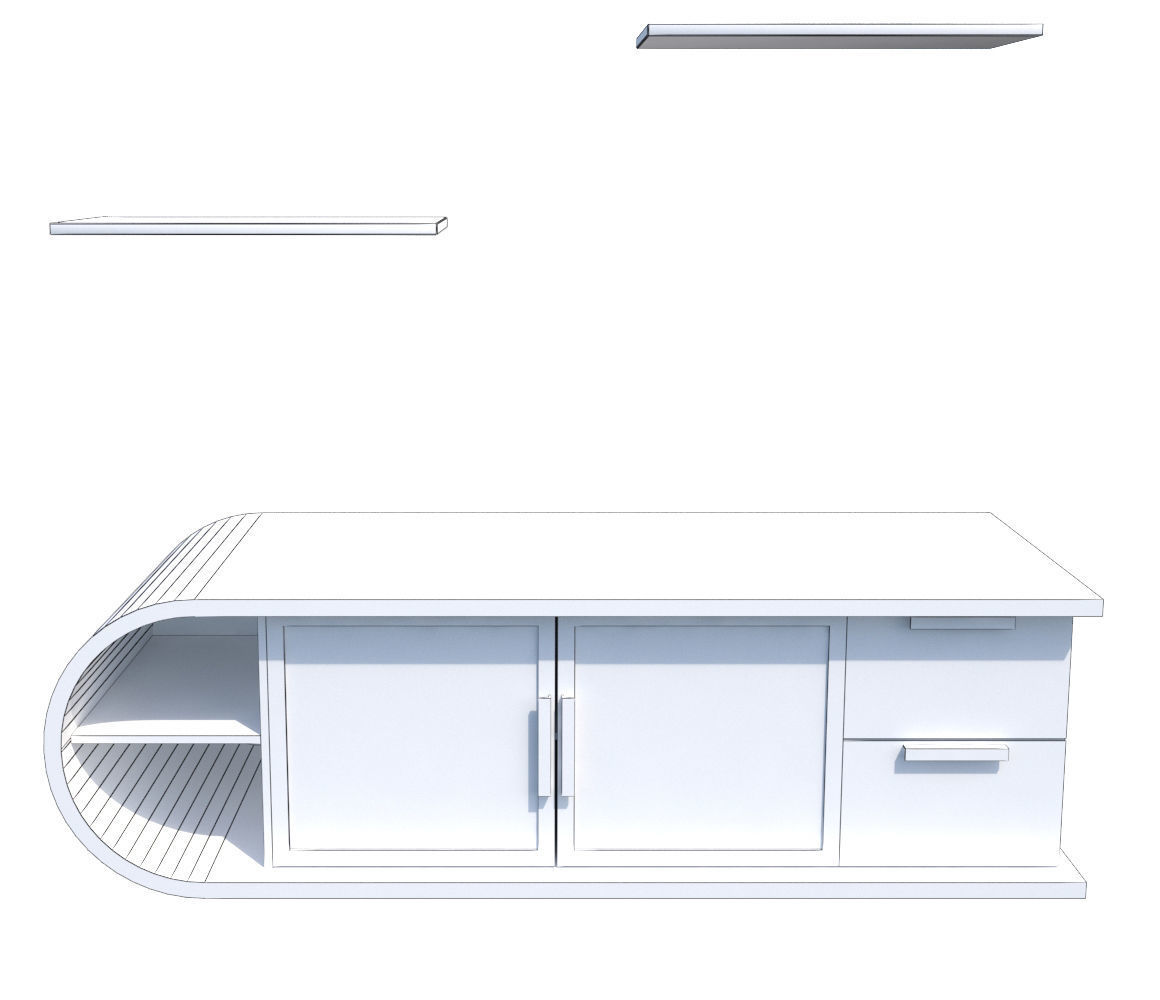 TV Stand 3D model_6