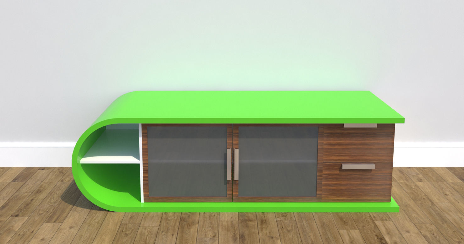 TV Stand 3D model_3