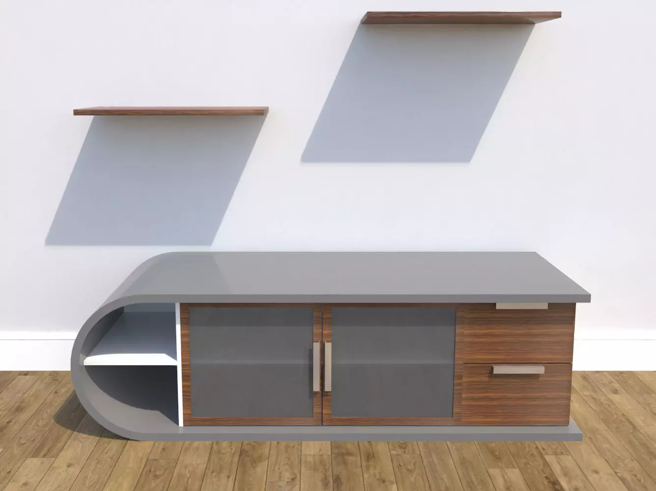 TV Stand 3D model_0