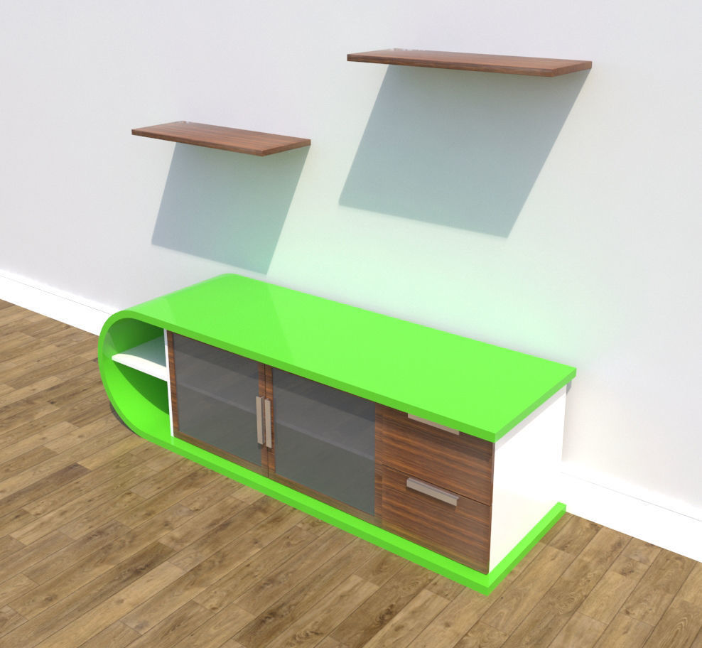 TV Stand 3D model_4
