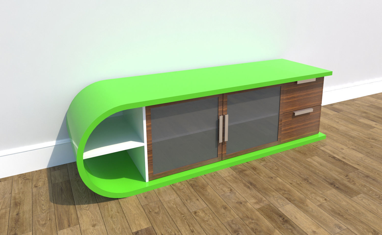 TV Stand 3D model_5