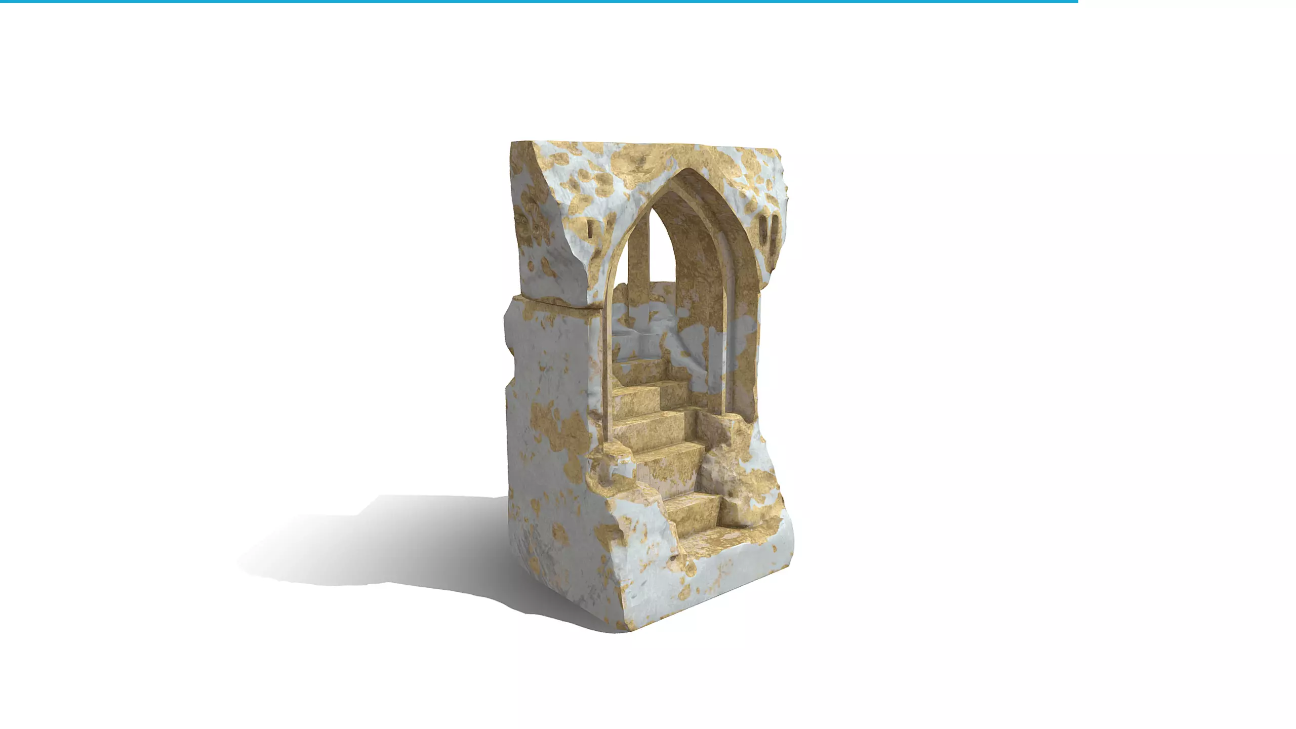 Archaeological Temple Fragment Asset 3D model