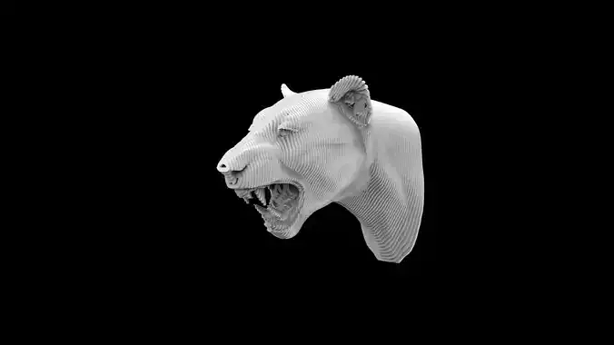 lion head Slice Form - parametric - multiLayer