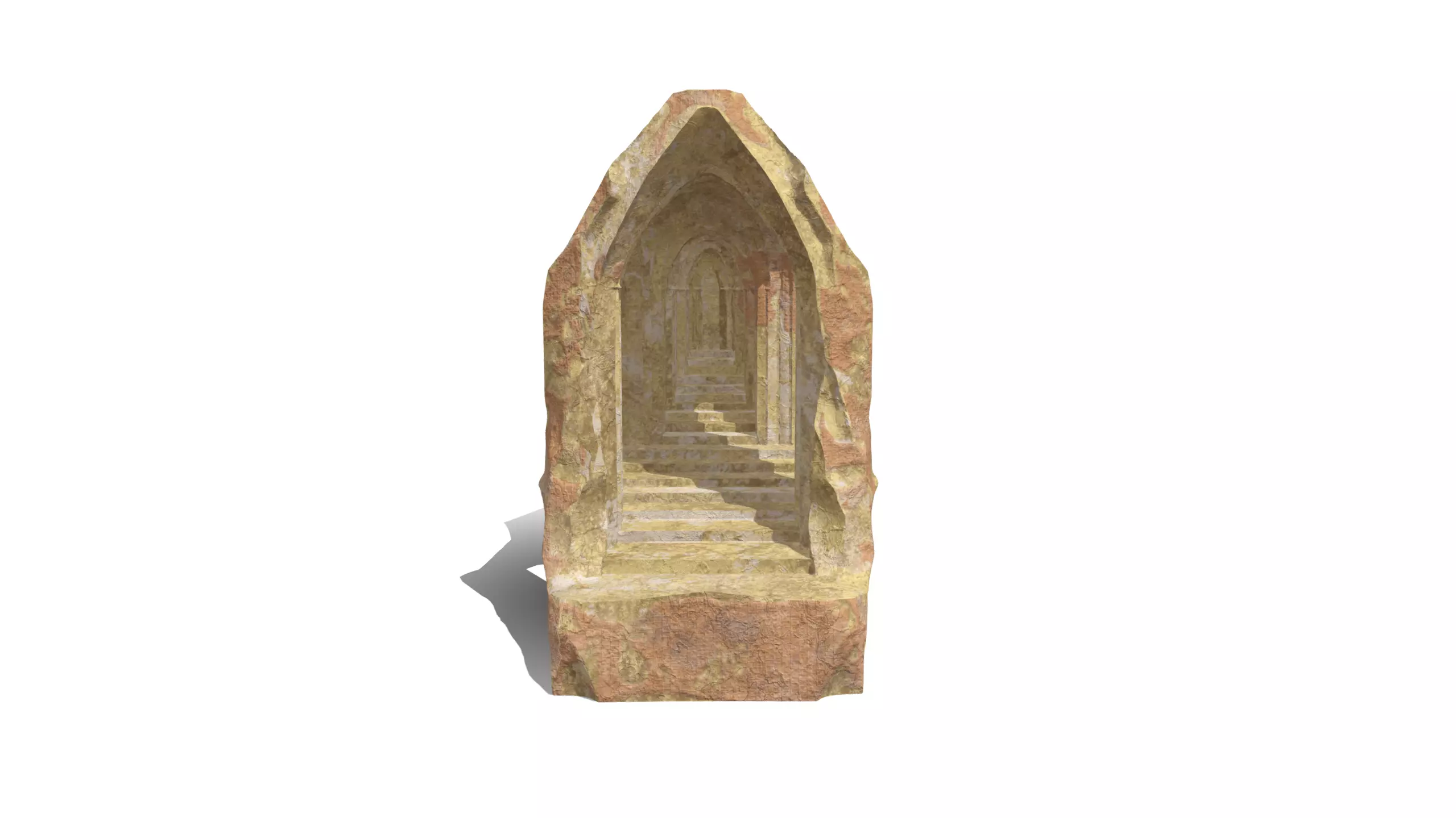 Stone Temple Remains 3D Asset 3D model