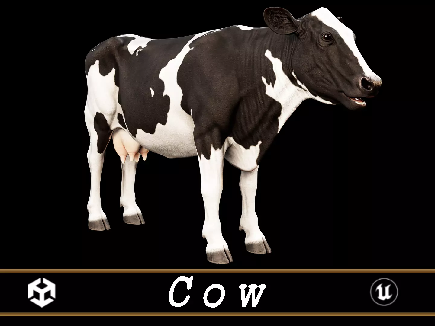 Cow - Animal Low-poly 3D model