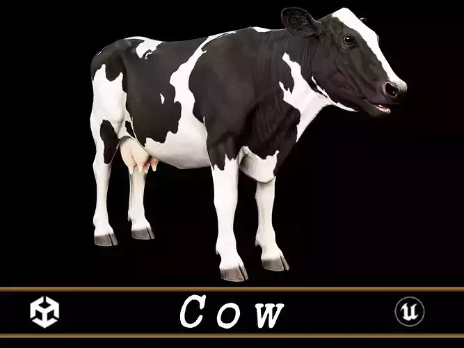 Cow - Animal  Low-poly 3D model